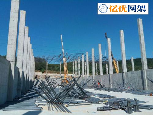 同江料棚网架设计